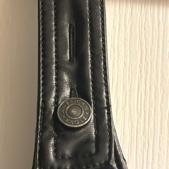 American Eagle Women’s Black Faux Leather Dress, Size S/P - Picture 2 of 6